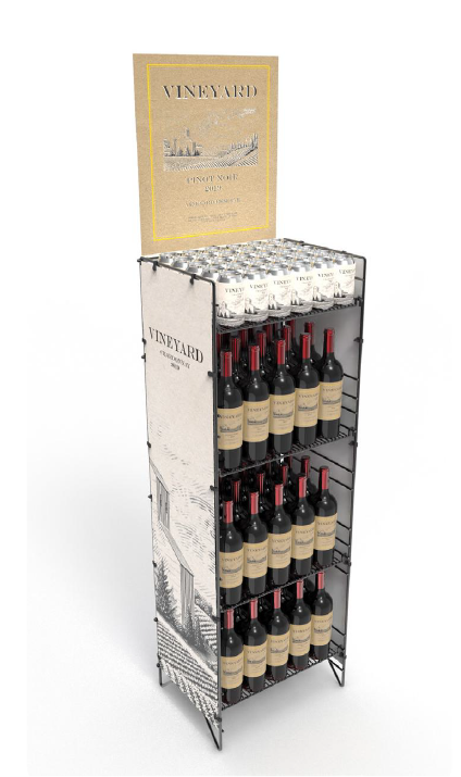 Black Foldout - 5-Shelf Wire Display Rack 2 - Count