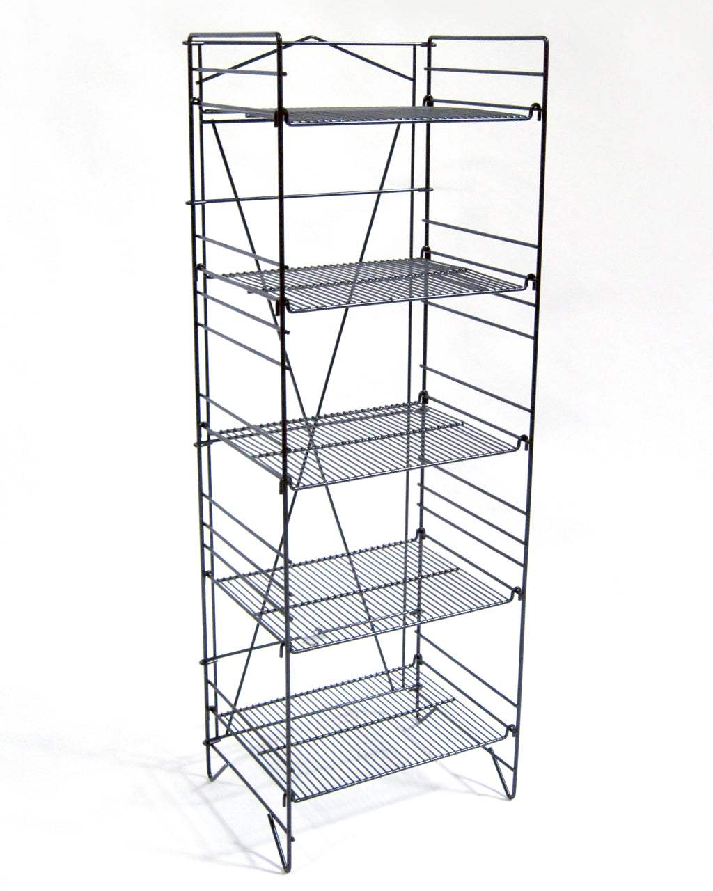 Black Foldout - 5-Shelf Wire Display Rack 2 - Count