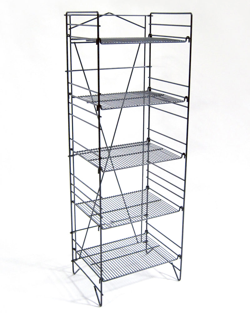 Black Foldout  - 5-Shelf Wire Display Rack 2 - Count