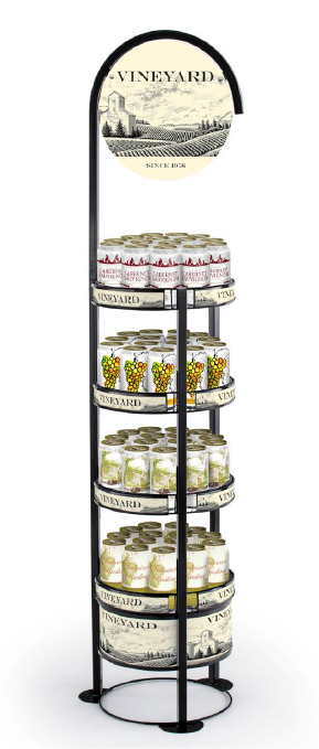 Round Wire Display Rack Cyclone I Circular Wire Display Rack – PFI InStore